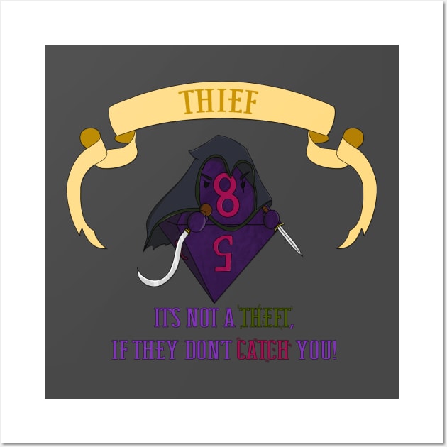 Thief d8 Dice Wall Art by moonfist